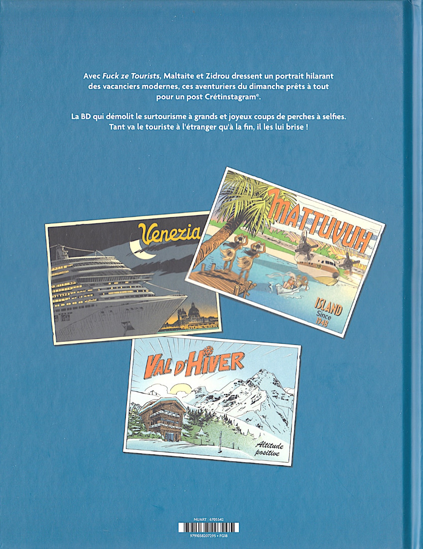 Verso de l'album Fuck ze tourists Tome 1