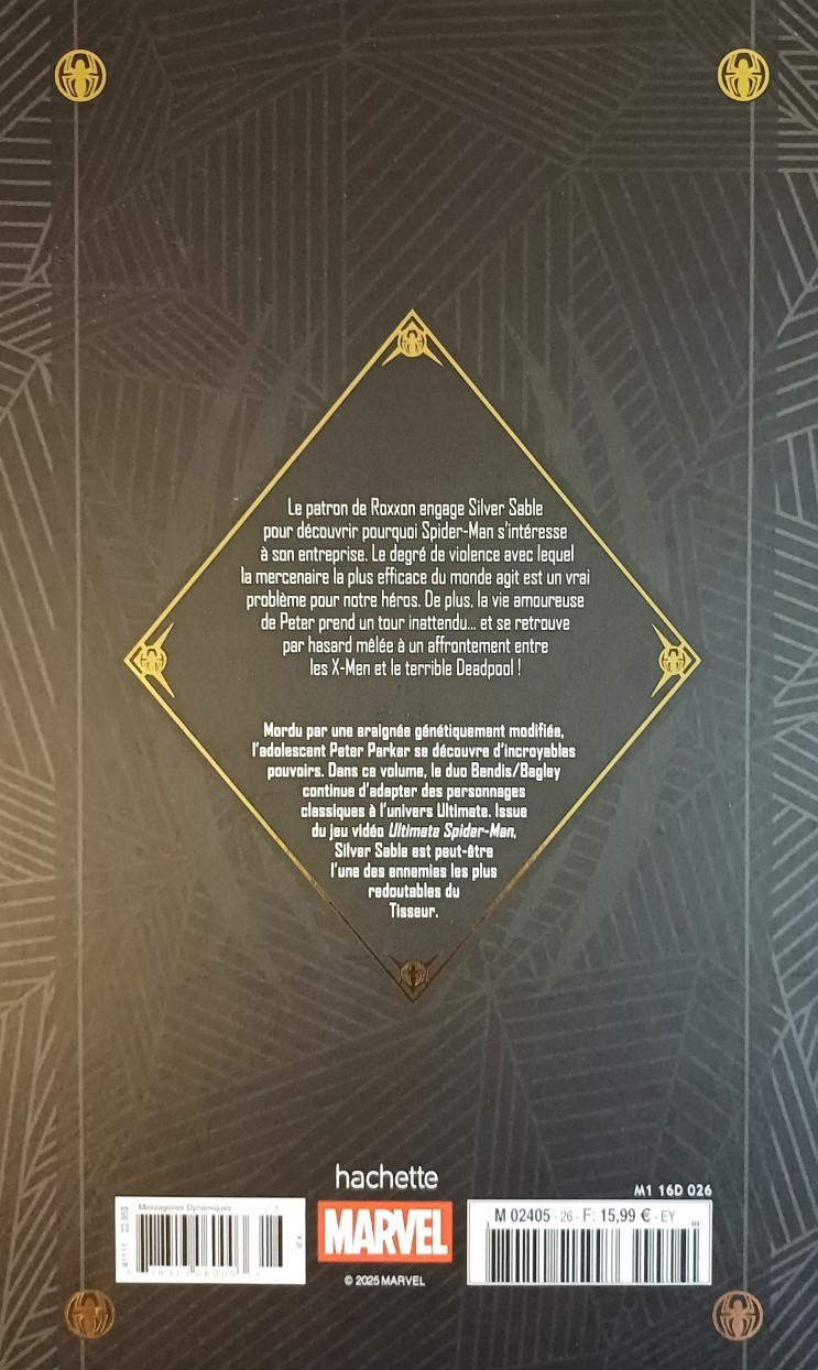 Verso de l'album Marvel Ultimate 26 Spider-Man - Deadpool
