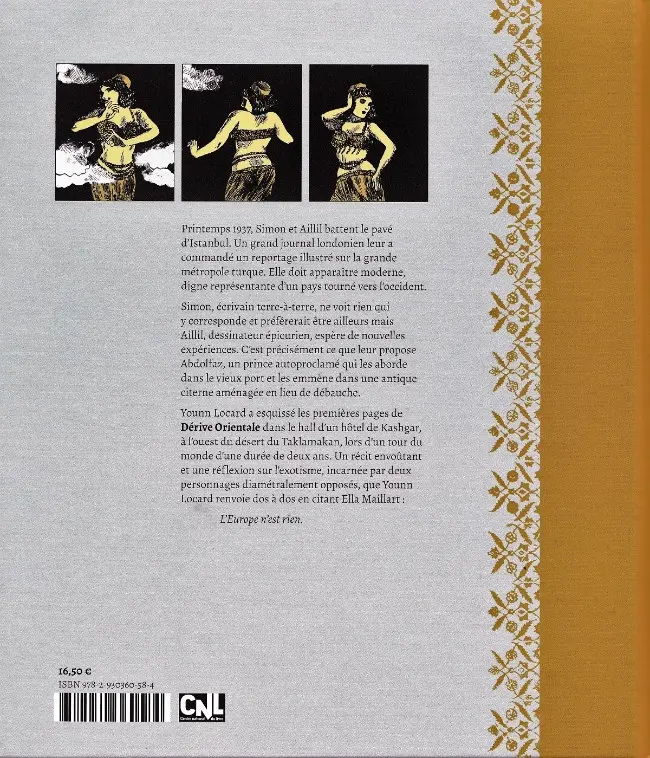 Verso de l'album Dérive orientale Tome 1