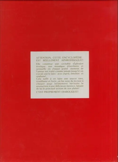Verso de l'album Encyclopédie Aphrodisiaque Tome 2