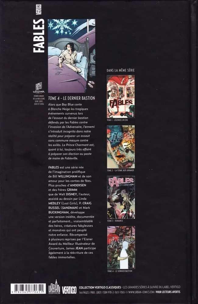 Verso de l'album Fables Tome 4 Le Dernier Bastion