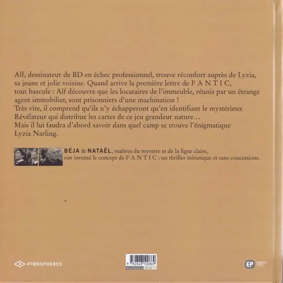 Verso de l'album Fantic Livre I Amnésia