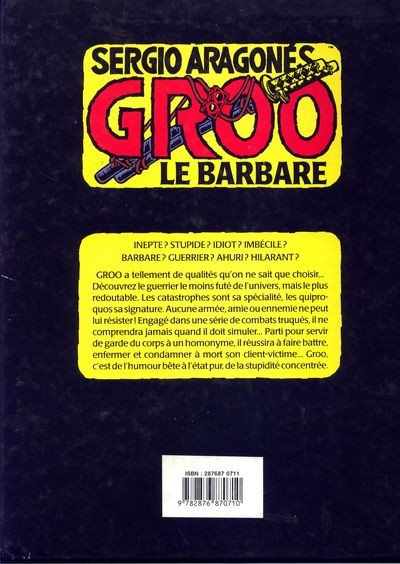 Verso de l'album Groo Le barbare