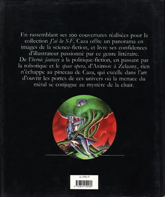 Verso de l'album De métal et de chair 100 illustrations pour J'ai lu SF
