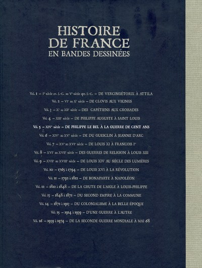 Verso de l'album Histoire de France en Bandes Dessinées Tome 5 De Philippe Le Bel à la guerre de cent ans