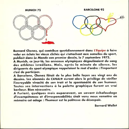 Verso de l'album Chenez à la limite du hors-jeu
