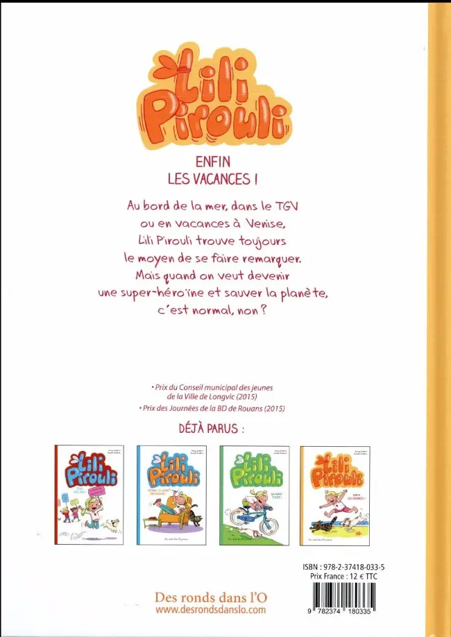 Verso de l'album Lili Pirouli Tome 4 Enfin les vacances !