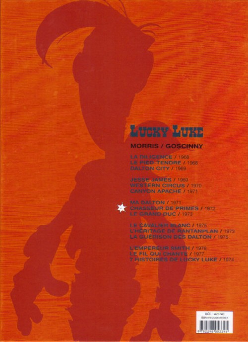 Verso de l'album Lucky Luke Tome 3 Ma dalton / chasseur de primes / le grand duc