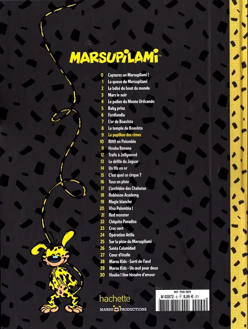 Verso de l'album Marsupilami Tome 9 Le papillon des cimes