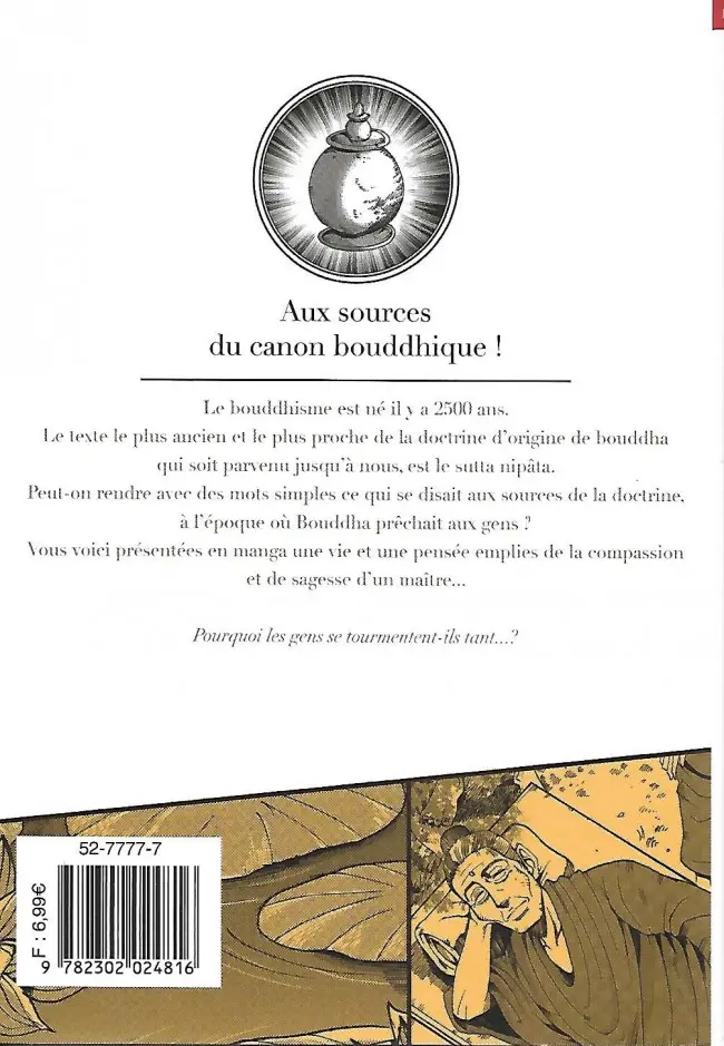 Verso de l'album Les Mots de Bouddha