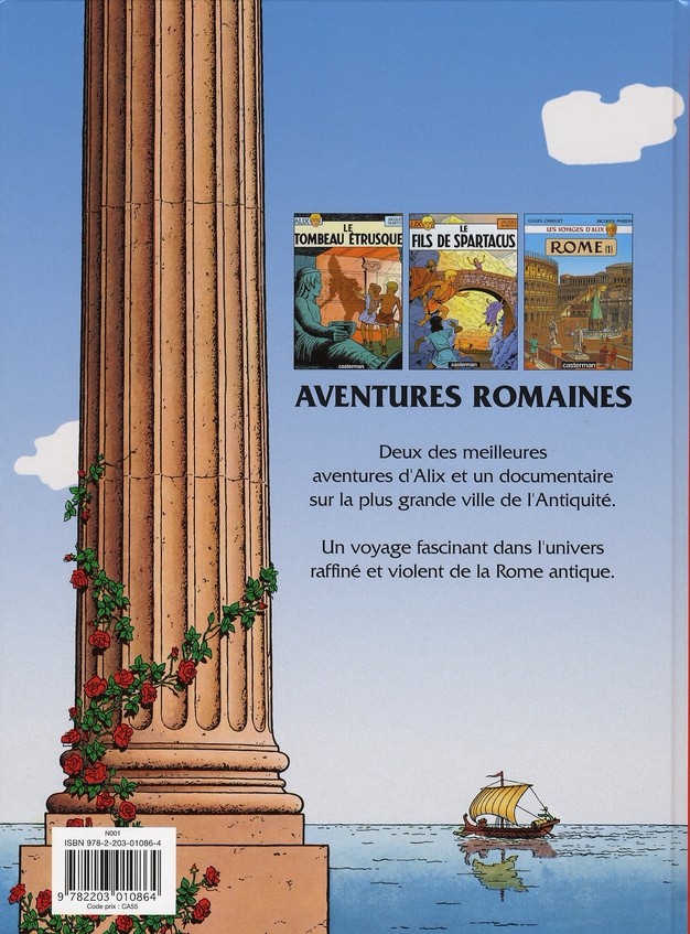 Verso de l'album Alix Les aventures romaines