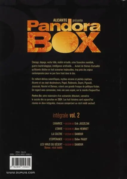 Verso de l'album Pandora Box Intégrale Vol. 2