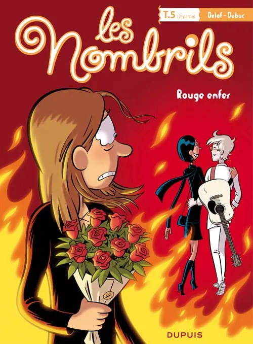 Couverture de l'album Les Nombrils Tome 5 (petit format) 2e partie Rouge enfer
