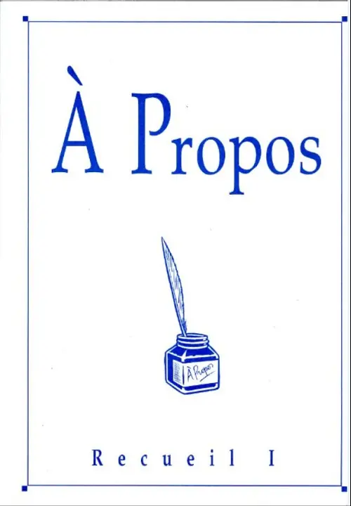 Couverture de l'album À Propos Recueil I