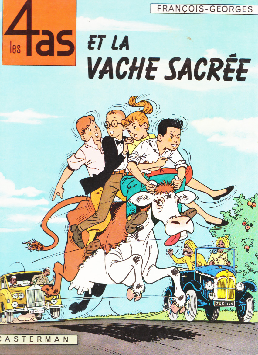 Couverture de l'album Les 4 as Tome 3 Les 4 as et la vache sacrée