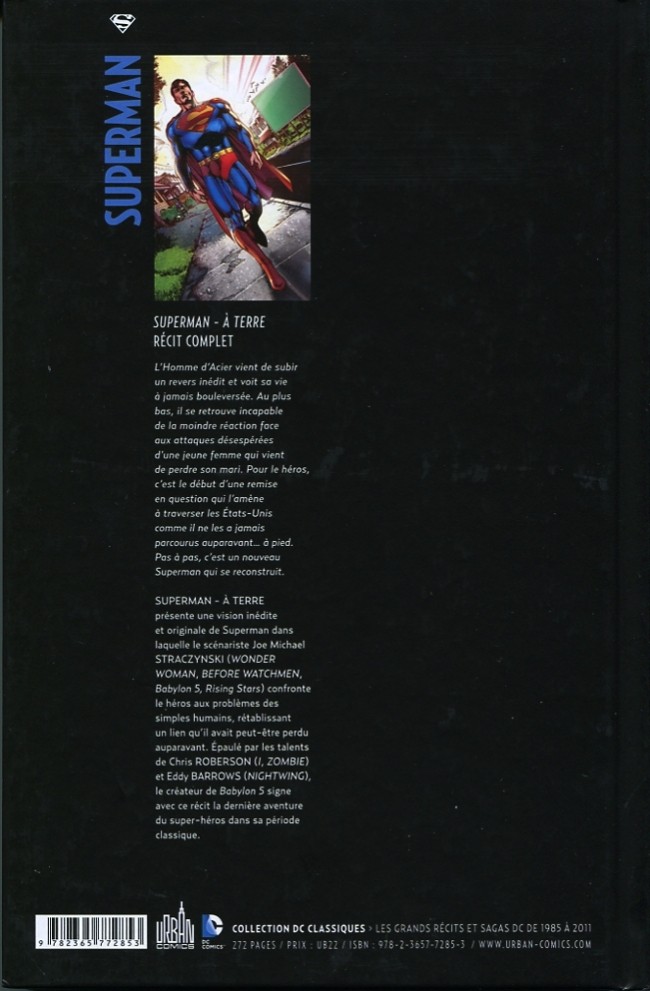 Verso de l'album Superman - À Terre
