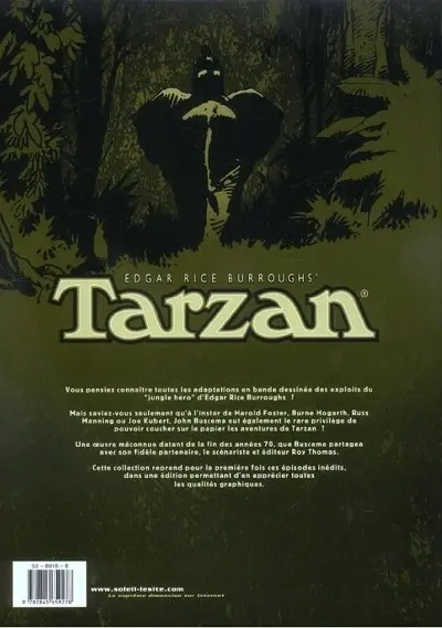 Verso de l'album Tarzan (Intégrale - Soleil) Volume 1