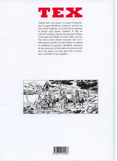 Verso de l'album Tex (Spécial) Tome 8 Le soldat Comanche