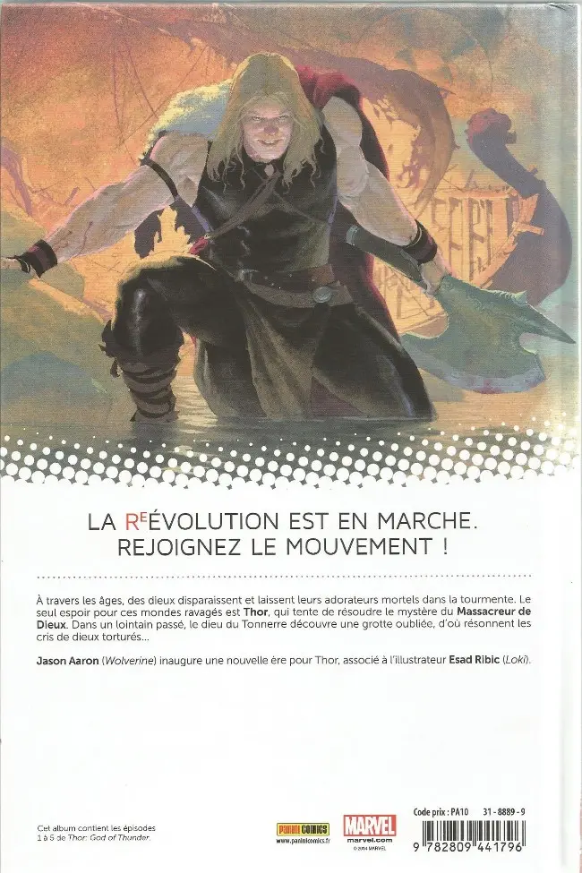 Verso de l'album Thor : Dieu du Tonnerre Tome 1 Le Massacreur de Dieux (I)