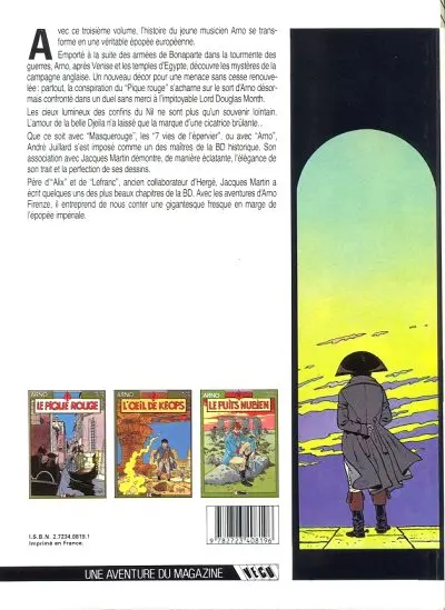 Verso de l'album Arno Tome 3 Le puits nubien