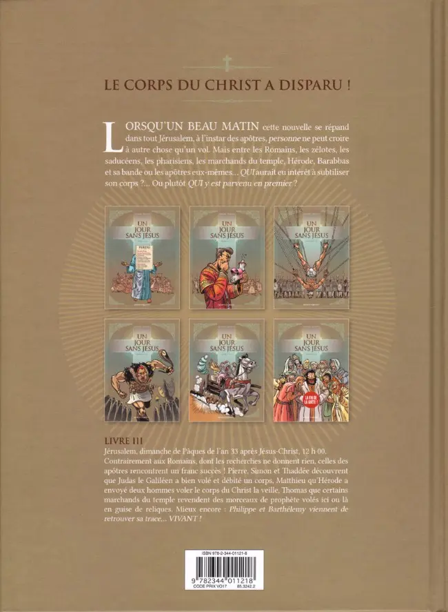 Verso de l'album Un jour sans Jésus Livre III/VI