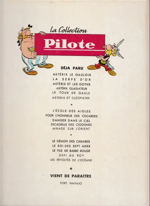 Verso de l'album Astérix Tome 5 Le tour de Gaule d'Astérix
