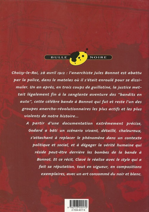 Verso de l'album La Bande à Bonnot