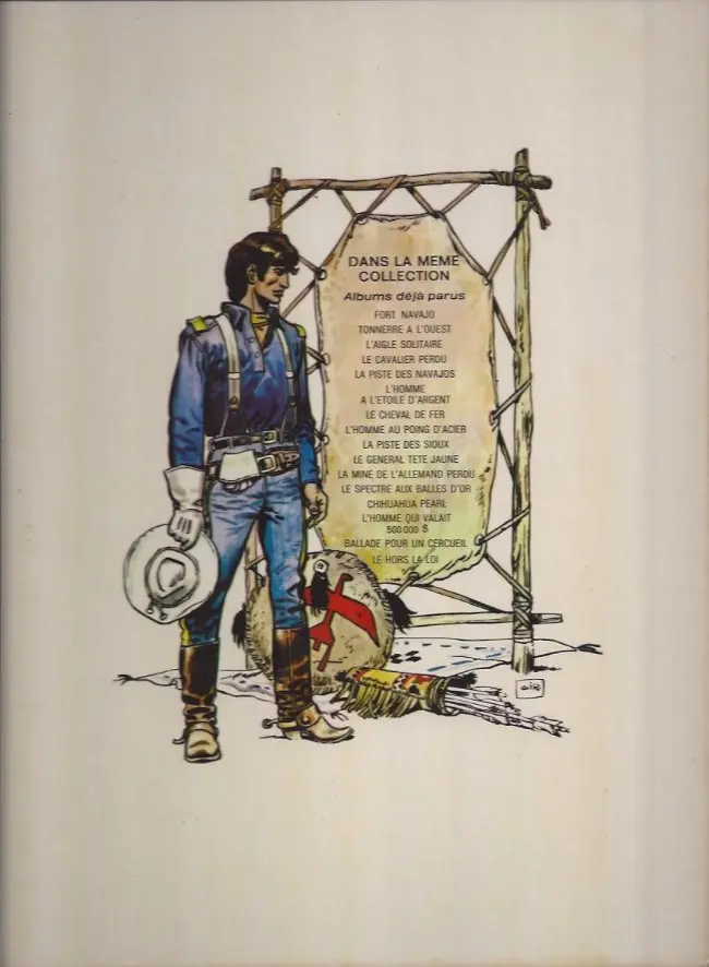 Verso de l'album Blueberry Tome 9 La piste des Sioux