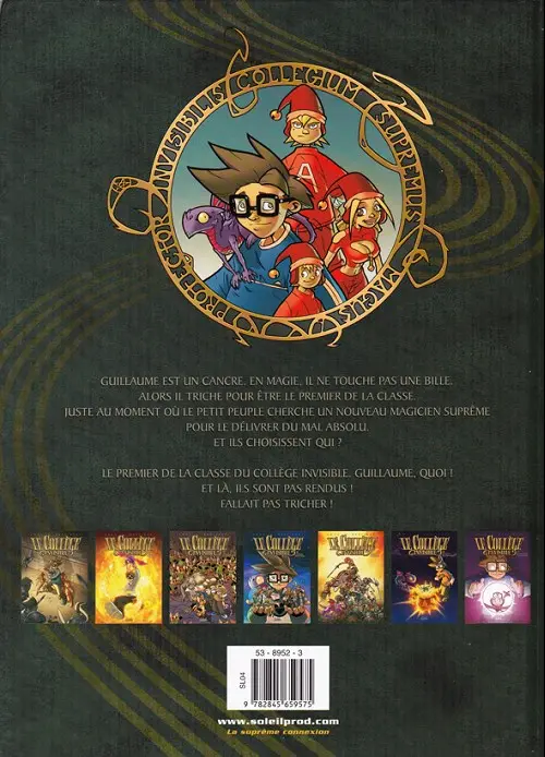 Verso de l'album Le Collège invisible Tome 1 Cancrus supremus