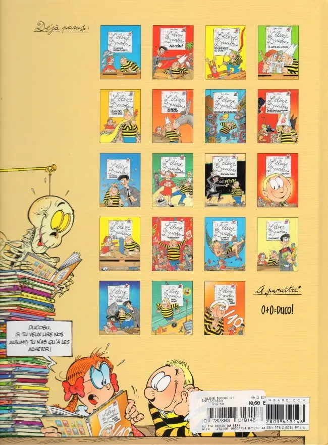 Verso de l'album L'Élève Ducobu Tome 1 Un copieur sachant copier !