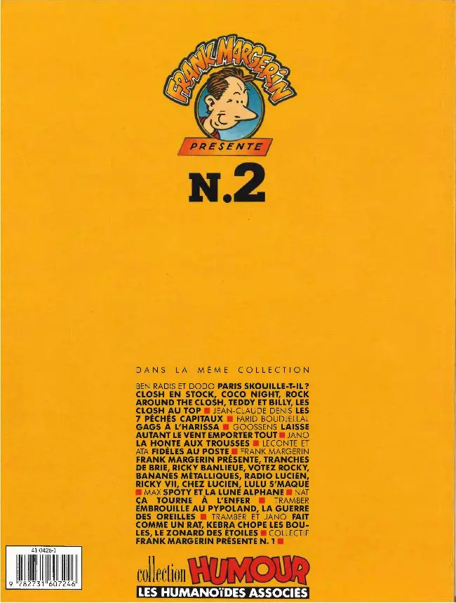 Verso de l'album Frank Margerin présente... Collectif Tome 2 La télé