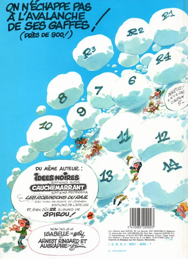 Verso de l'album Gaston Tome 8 Lagaffe nous gâte