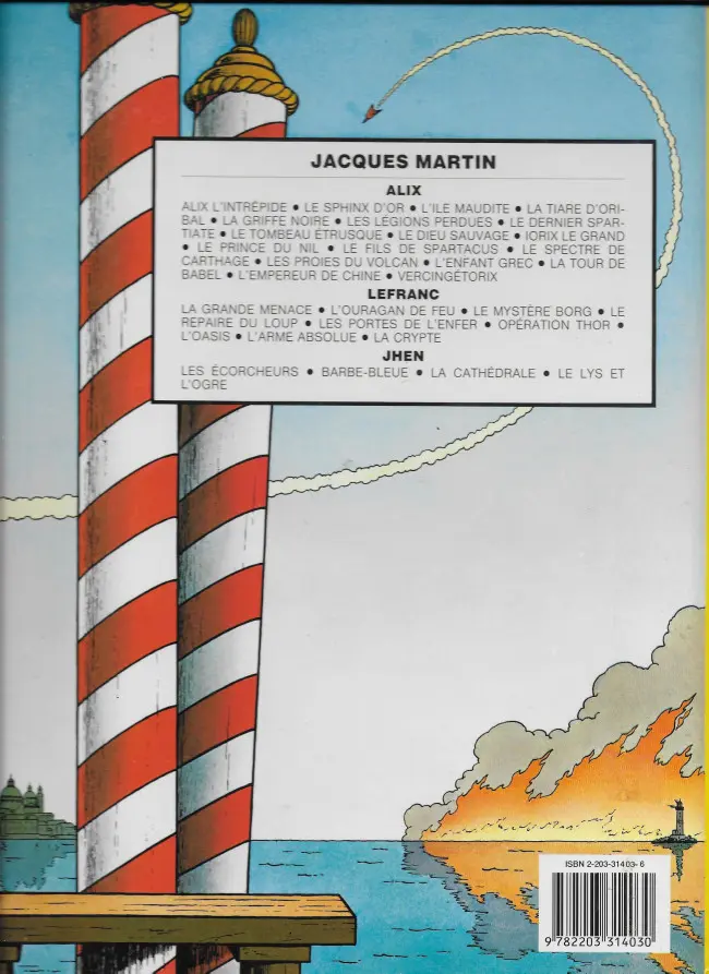 Verso de l'album Lefranc Tome 4 Le repaire du loup