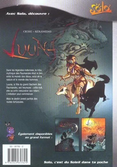 Verso de l'album Luuna Tome 1 La Nuit des Totems