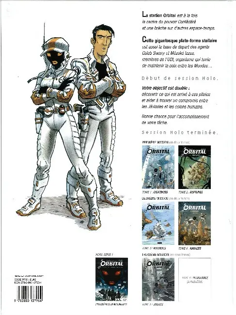 Verso de l'album Orbital Tome 1 Cicatrices
