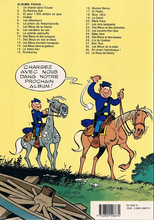 Verso de l'album Les Tuniques Bleues Tome 10 Des bleus et des tuniques