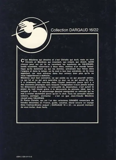 Verso de l'album Valérian Tome 2 La cité des eaux mouvantes