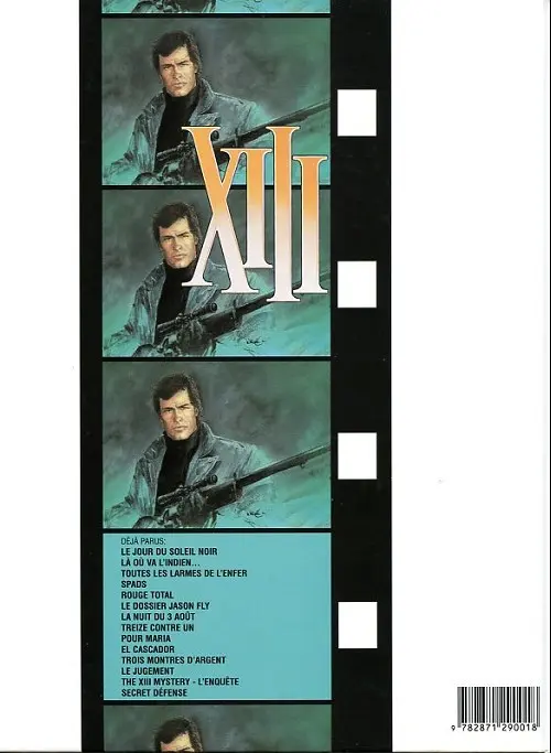 Verso de l'album XIII Tome 3 Toutes les larmes de l'enfer