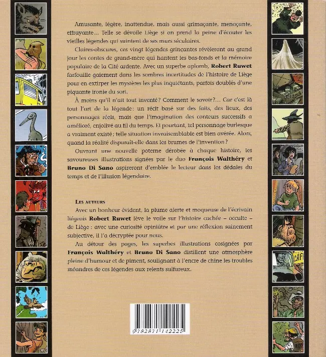 Verso de l'album Vingt légendes du Pays de Liège