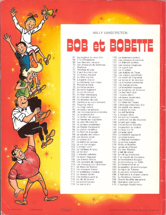 Verso de l'album Bob et Bobette Tome 170 L'espiègle éléphanteau