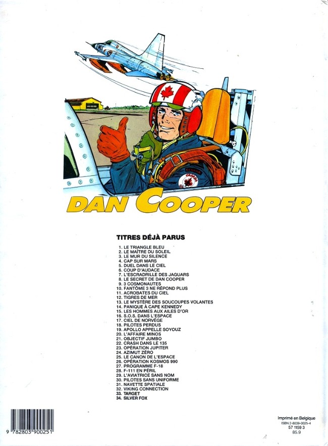 Verso de l'album Les aventures de Dan Cooper Tome 34 441