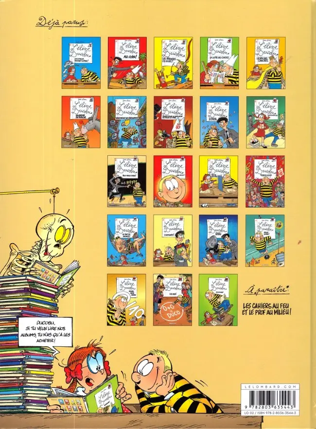 Verso de l'album L'Élève Ducobu Tome 21 In-cu-ra-ble !