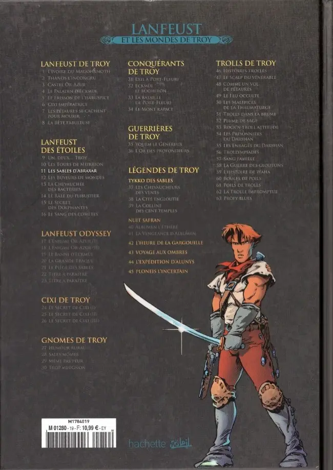 Verso de l'album Lanfeust et les mondes de Troy Tome 11 Lanfeust des Étoiles - Les sables d'Abraxar