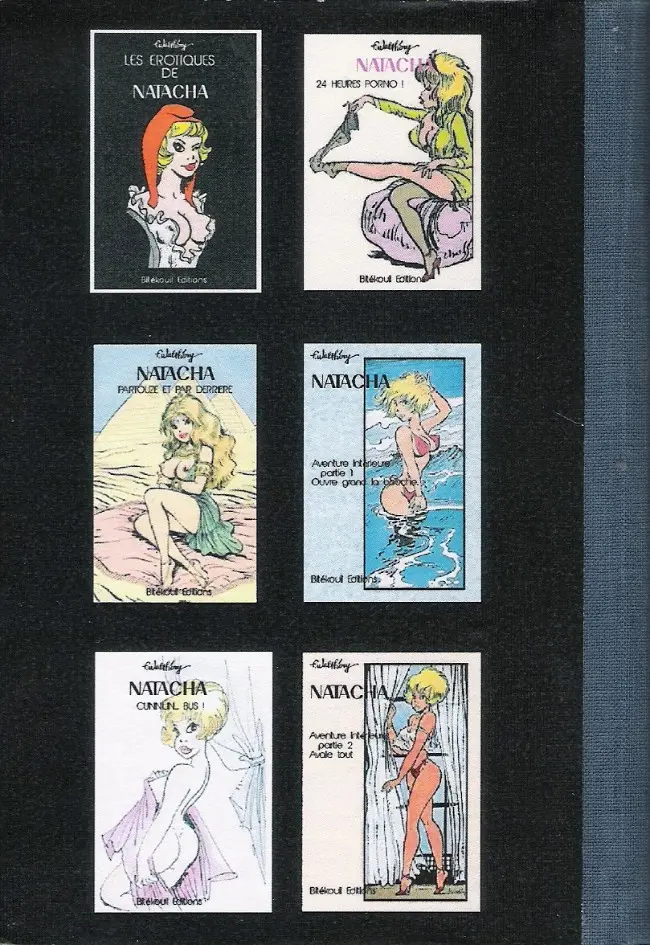 Verso de l'album Natacha Les érotiques de Natacha