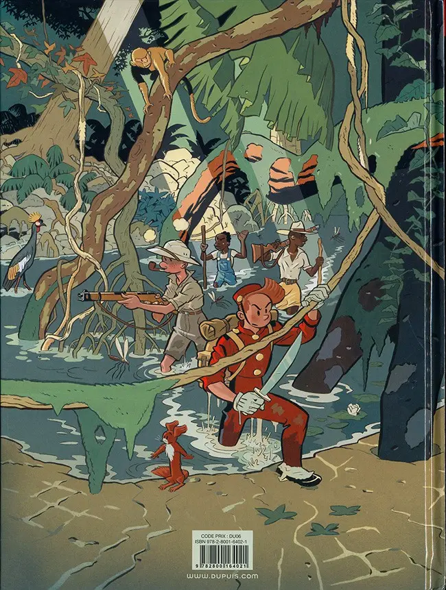 Verso de l'album Spirou et Fantasio - Une aventure de... / Le Spirou de... Tome 11 Le Maître des hosties noires