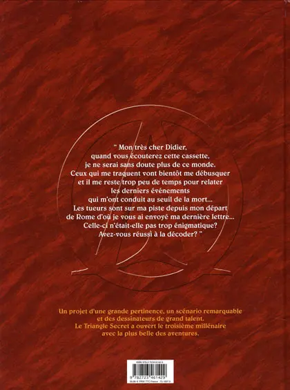 Verso de l'album Le Triangle secret L'intégrale