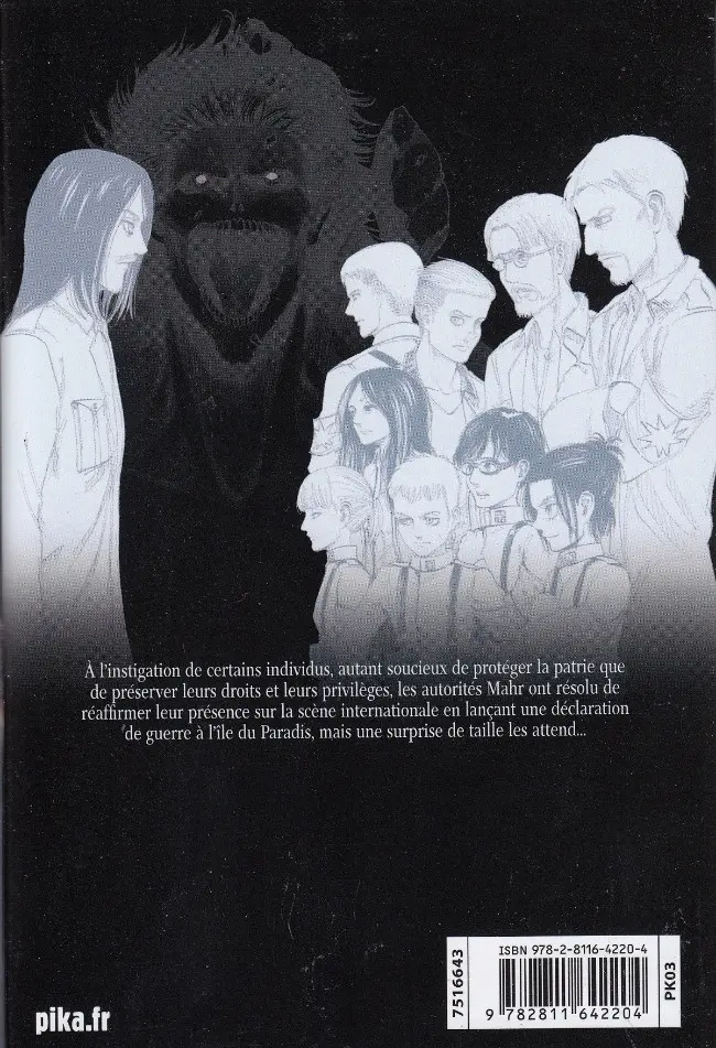 Verso de l'album L'Attaque des Titans 25