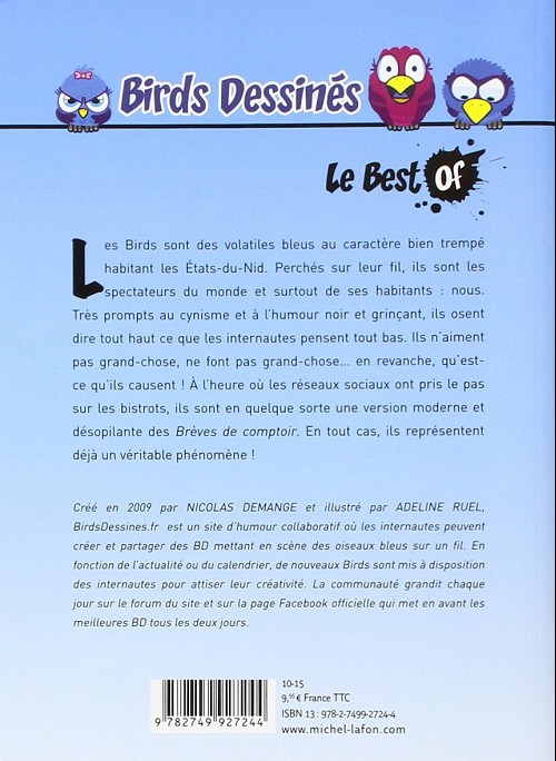 Verso de l'album Birds dessinés Tome 1 Le best of