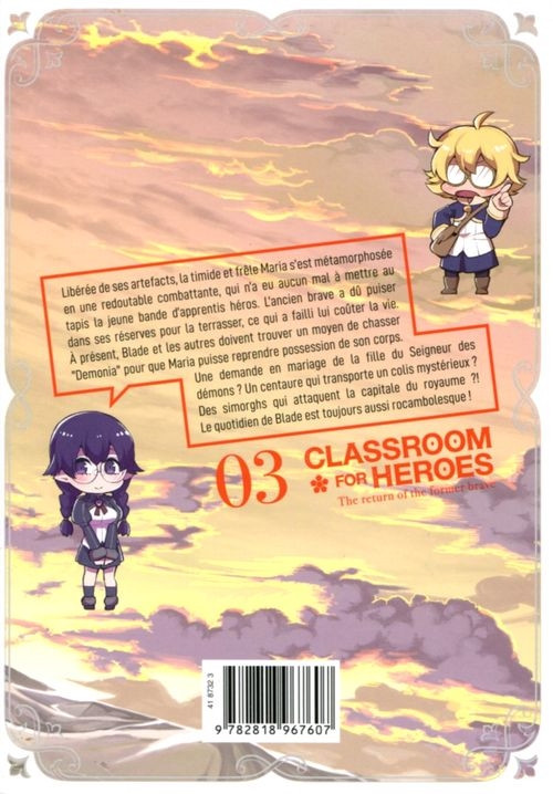 Verso de l'album Classroom for Heroes 03