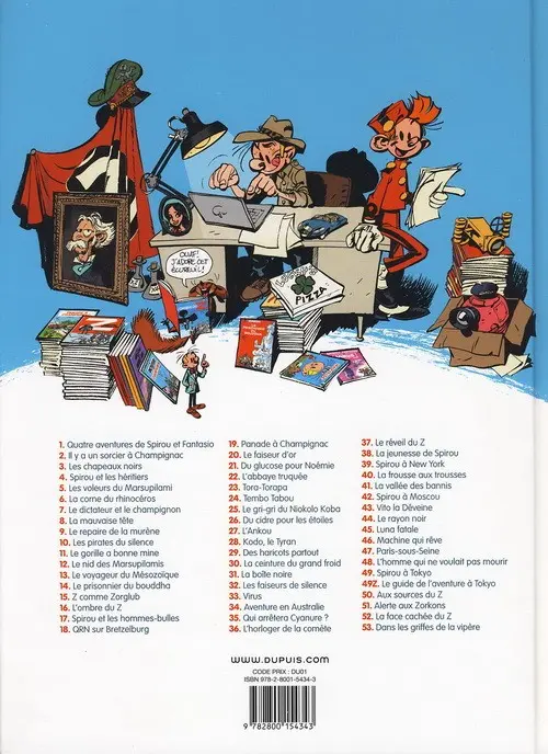 Verso de l'album Spirou et Fantasio Tome 53 Dans les griffes de la Vipère